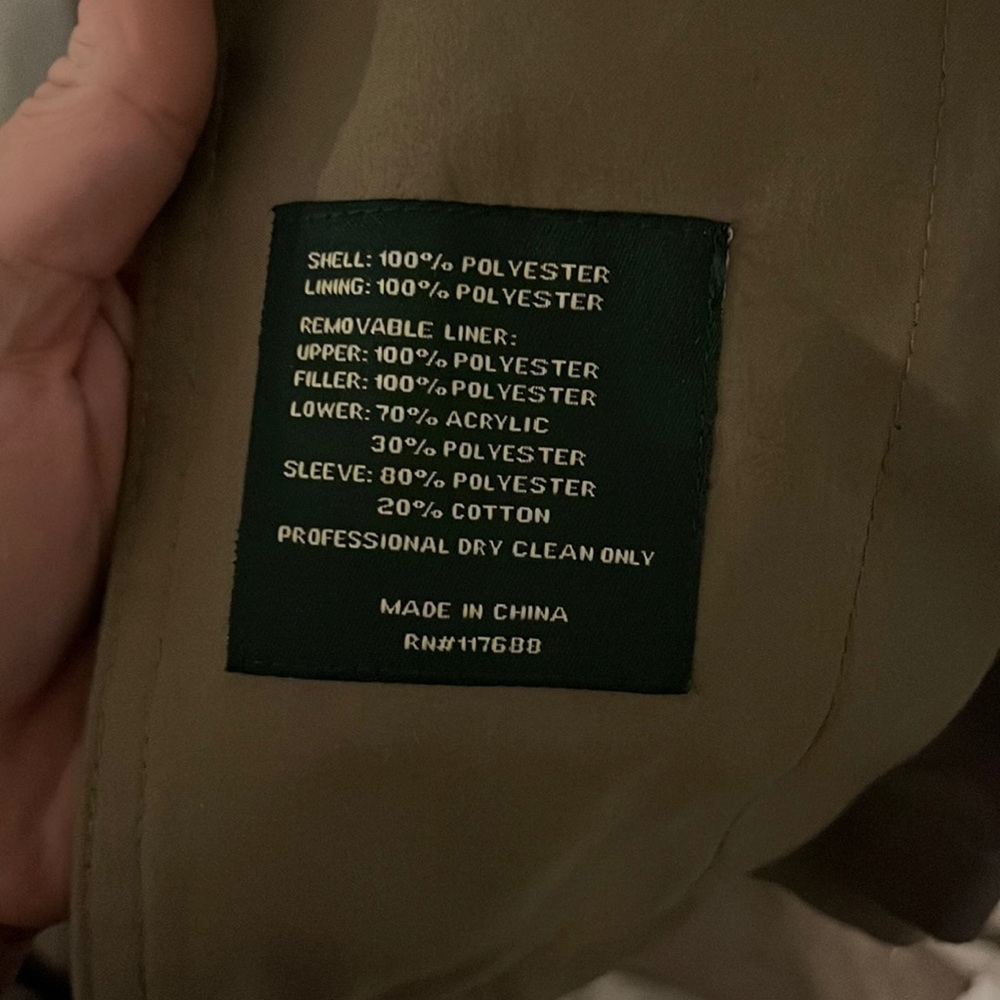 Tan Ralph Lauren trench coat